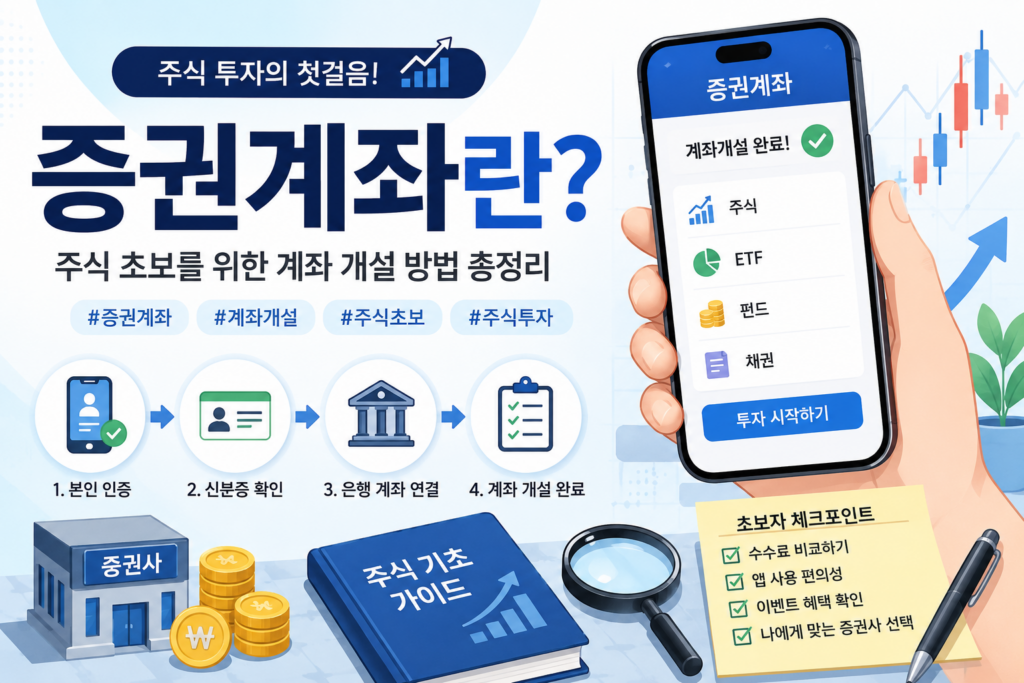 증권계좌 개설 방법 설명 이미지