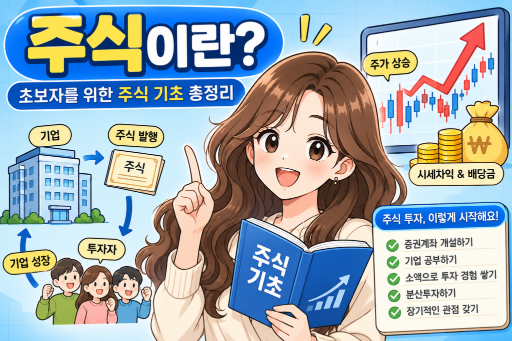 주식이란 초보자를 위한 주식 기초 설명 이미지