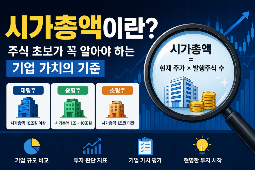 시가총액 뜻 설명 이미지